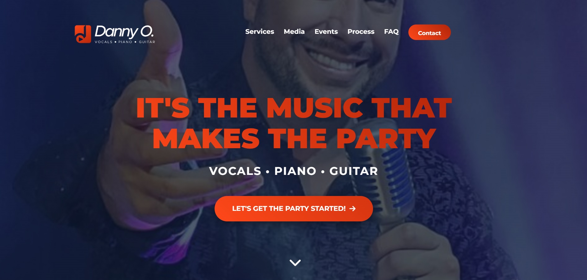 Diseño web artista musical Danny O